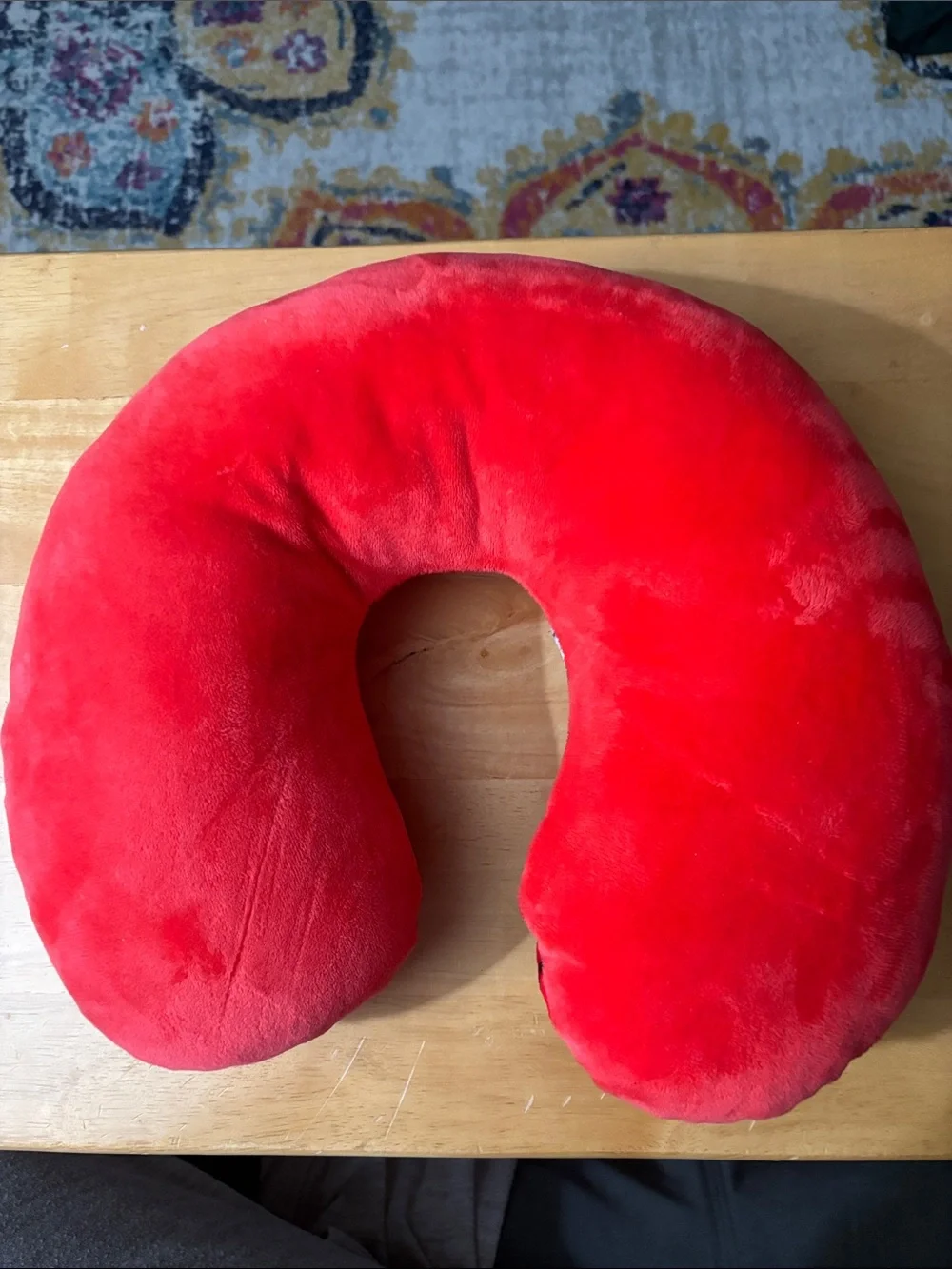 Disney Minnie Mouse Red and Black Plush Neck Pillow